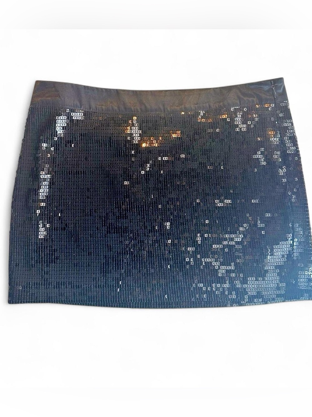 Black Sequin Mini Skirt size large